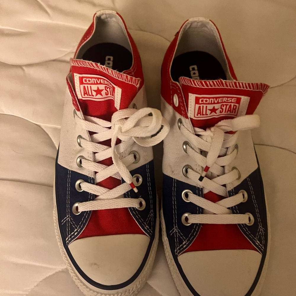 Converse Red, White, and Blue Athletic Shoes